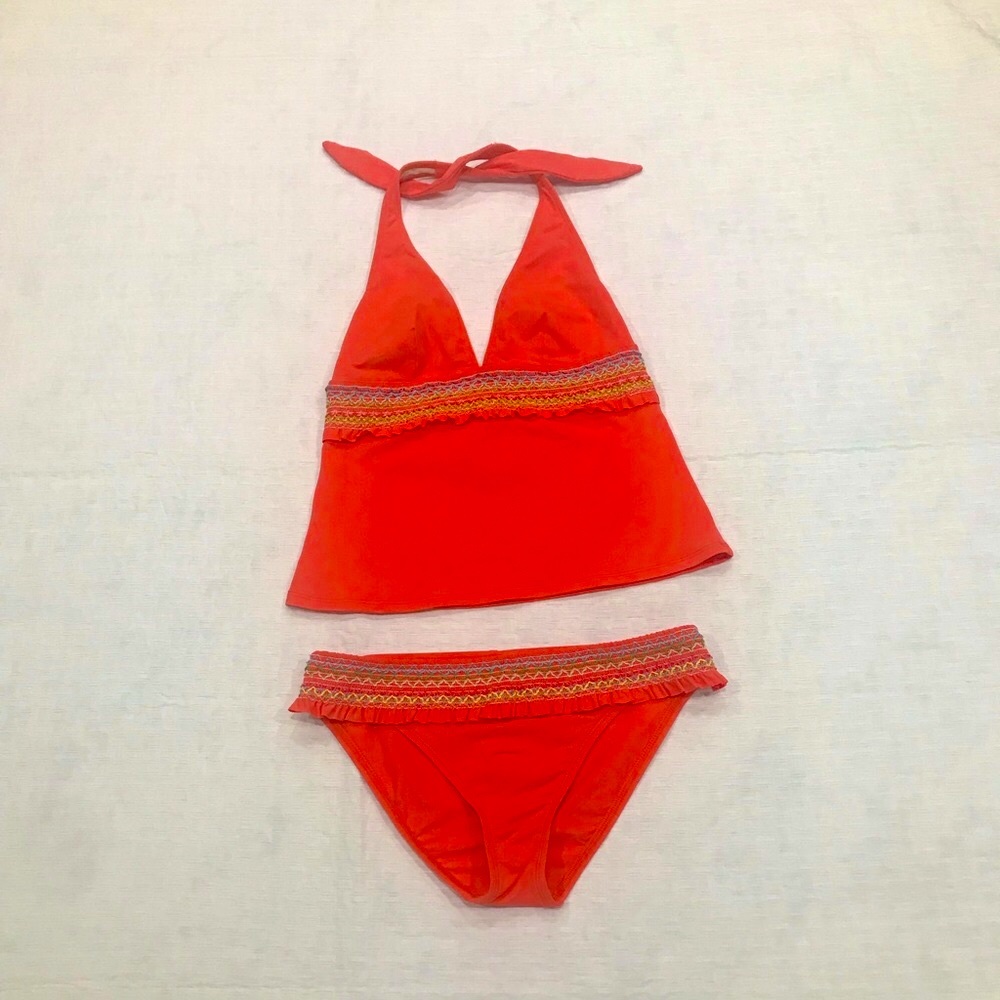 La Blanca Smocked Tankini Set Sz 6